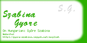 szabina gyore business card